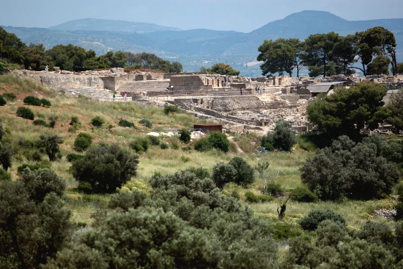 Το Μινωικό Ανάκτορο της Φαιστού στην Κρήτη, μνημείο παγκόσμιας κληρονομιάς της UNESCO.