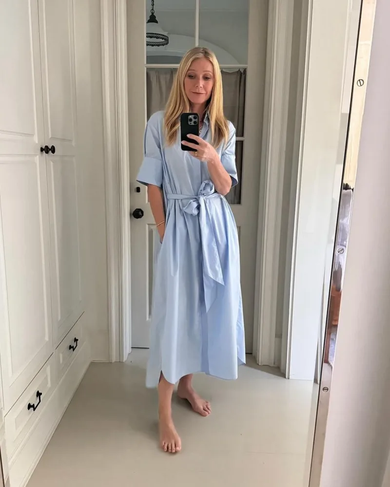 Η Gwyneth Paltrow σε φωτογραφία από τον προσωπικό της λογαριασμό στο Instagram για θέμα ευεξίας και smoothie.