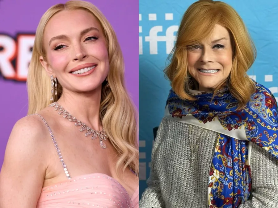 Κολάζ με την Lindsay Lohan και την Ann-Margret.