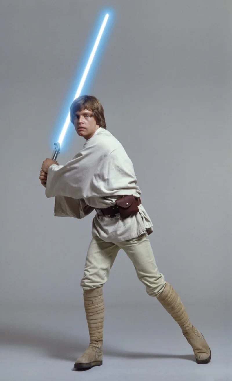 Ο Mark Hamill ως Luke Skywalker στην ταινία Star Wars: Μια Νέα Ελπίδα (1977).