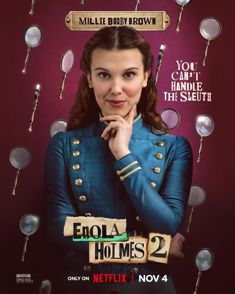 Η Millie Bobby Brown ως Enola Holmes στην ομώνυμη ταινία του Netflix.