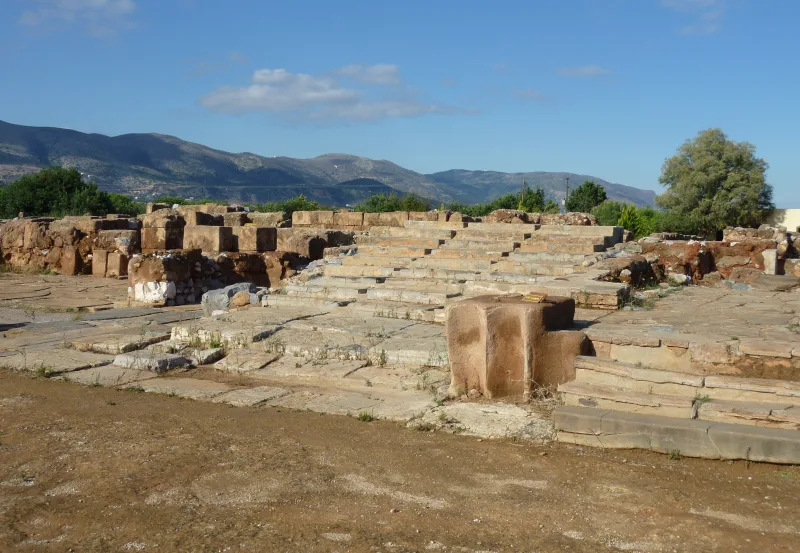 Άποψη του Μινωικού Ανακτόρου στα Μάλια της Κρήτης, μνημείο παγκόσμιας κληρονομιάς της UNESCO.