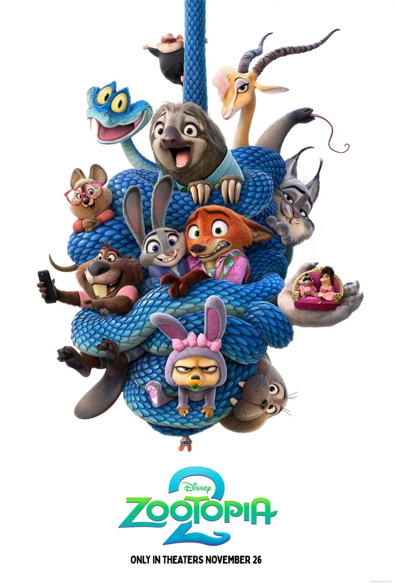 Αφίσα της ταινίας Zootopia 2 με τους Judy Hopps, Nick Wilde και άλλους χαρακτήρες.