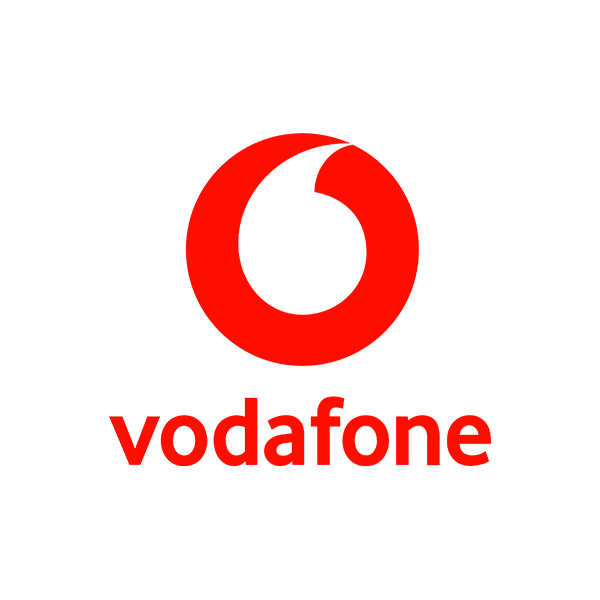 Το λογότυπο της Vodafone σε κόκκινο χρώμα πάνω σε λευκό φόντο.