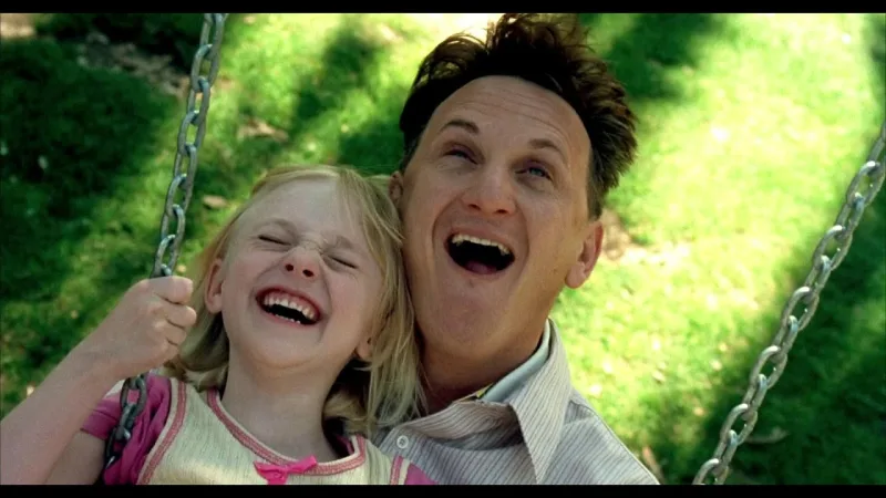 Η Dakota Fanning και ο Sean Penn σε σκηνή από την ταινία I Am Sam του 2001.