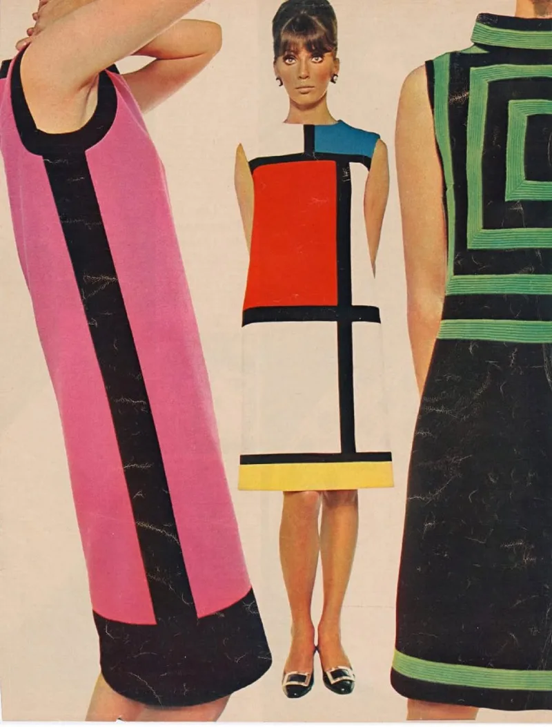 Το εμβληματικό Mondrian dress του Yves Saint Laurent, σύμβολο καινοτομίας στην ιστορία της μόδας.