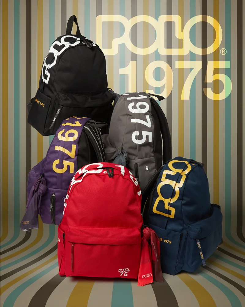 Σχολική τσάντα από τη νέα συλλογή POLO School 2025 για την επέτειο των 50 χρόνων.