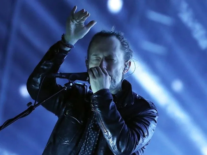 Το συγκρότημα των Radiohead σε συναυλία, με αφορμή την ανακοίνωση της νέας τους περιοδείας.