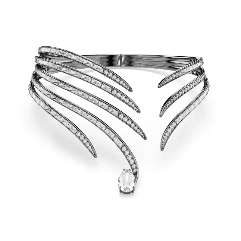 Κολιέ Swarovski από τη συλλογή Vienna σε σχήμα φτερών κύκνου με κρύσταλλα.