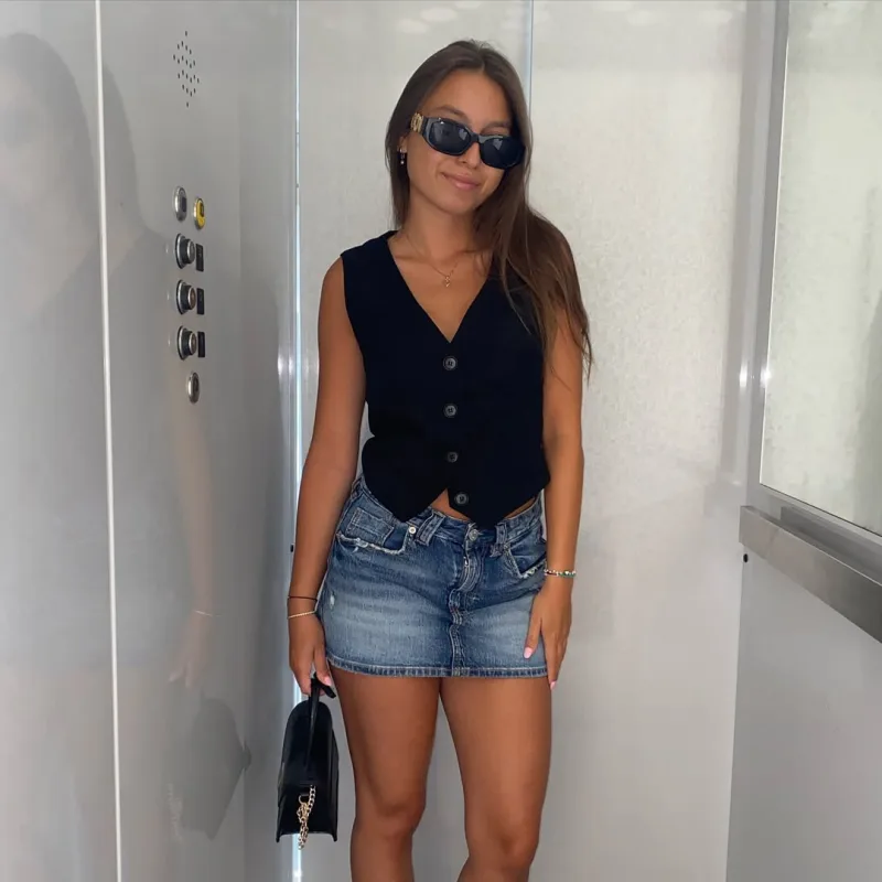 Denim mini φούστα