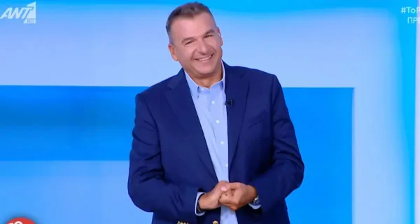Ο Γιώργος Λιάγκας στο πλατό της εκπομπής Το Πρωινό στον ANT1.