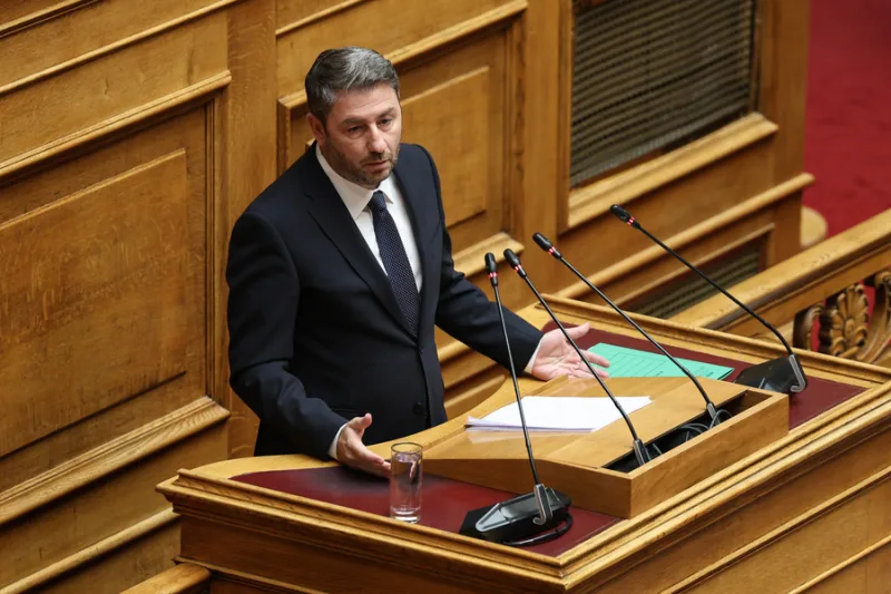 Ο πρόεδρος του ΠΑΣΟΚ-ΚΙΝΑΛ Νίκος Ανδρουλάκης σε φωτογραφία από το ΑΠΕ-ΜΠΕ.