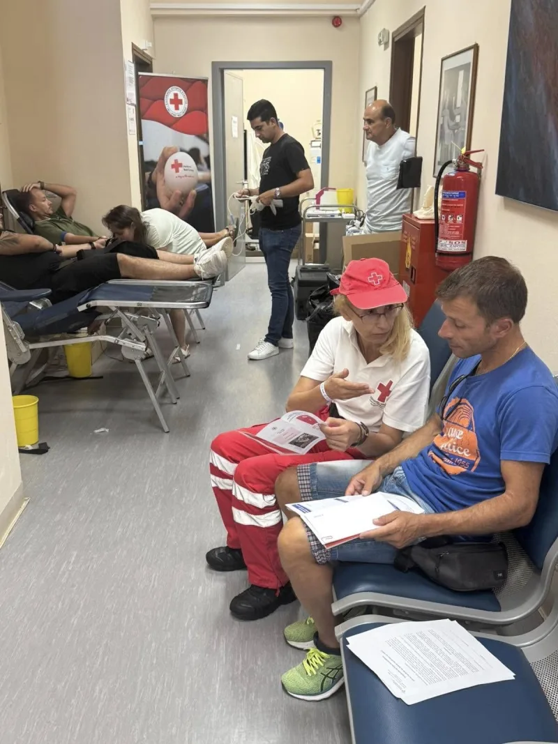 Εθελοντική αιμοδοσία του Ελληνικού Ερυθρού Σταυρού στο Καστελλόριζο.