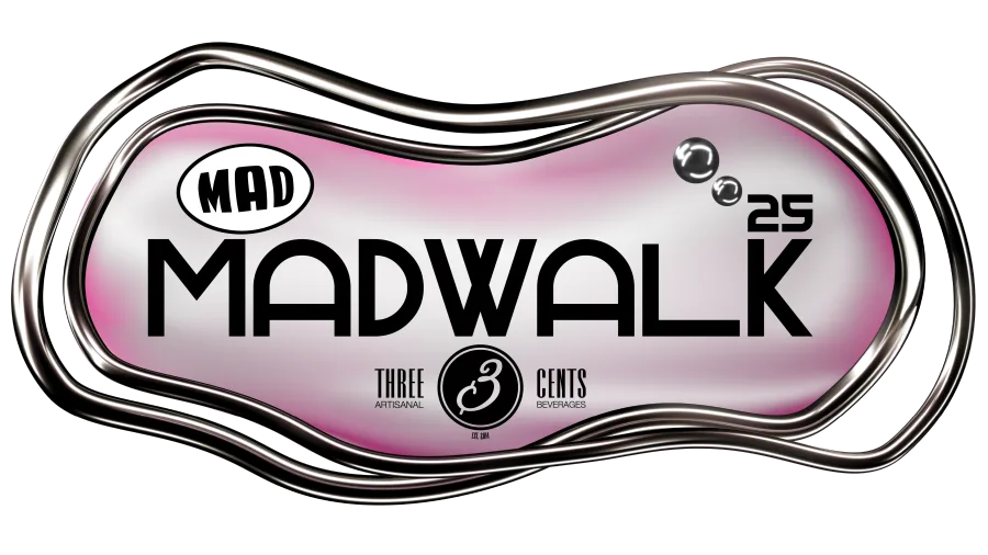 Λογότυπο MadWalk 2025 με χορηγό Three Cents