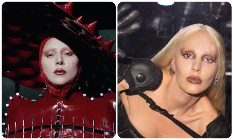 Η Lady Gaga και η Τάμτα σε κολλάζ φωτογραφιών με εκκεντρικό στυλ.