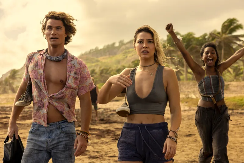 Οι πρωταγωνιστές της σειράς Outer Banks του Netflix στα γυρίσματα για το φινάλε στο Ντουμπρόβνικ.