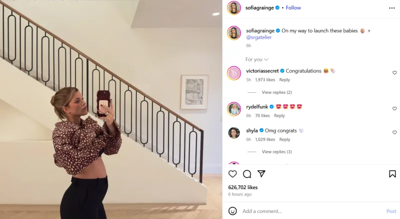 Η Sofia Richie ποζάρει σε φωτογραφία από τον προσωπικό της λογαριασμό στο Instagram.
