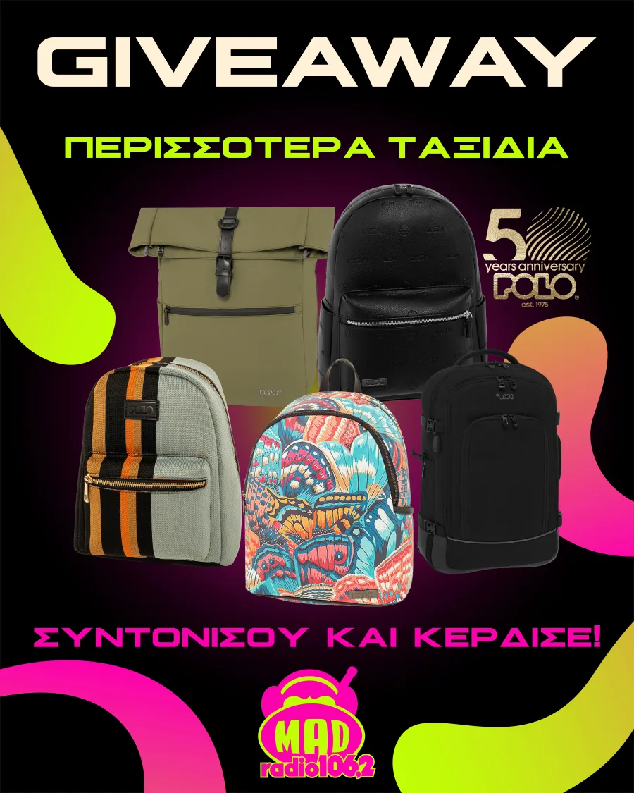 Διαφημιστικό giveaway για 5 POLO backpacks από το Mad Radio 106,2.
