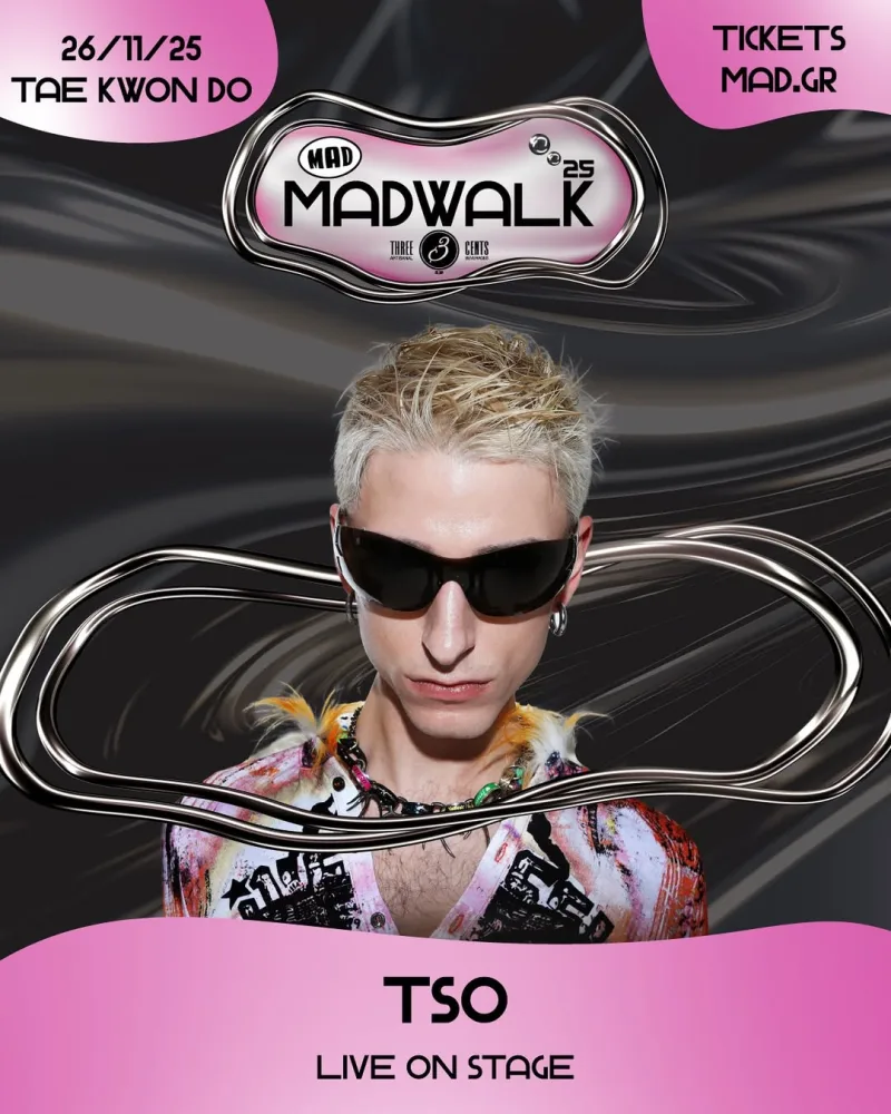 Ο Tso σε αφίσα για τα MadWalk 2025 by Three Cents.