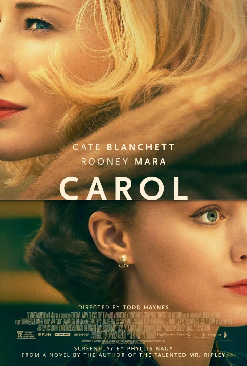 Αφίσα της ταινίας Carol με την Cate Blanchett και την Rooney Mara.