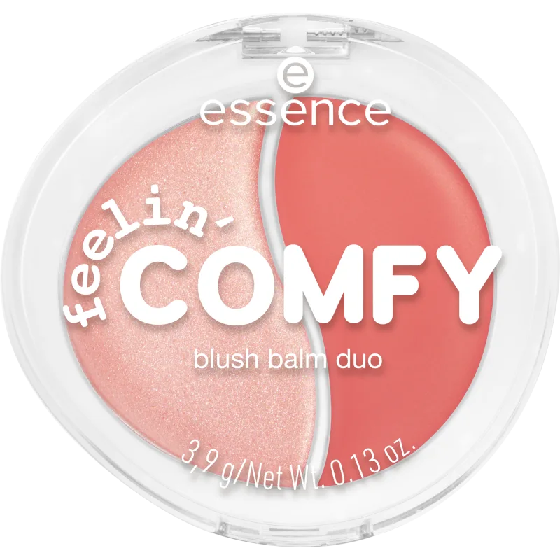 Essence feelin’ comfy blush balm duo σε διάφανη συσκευασία.