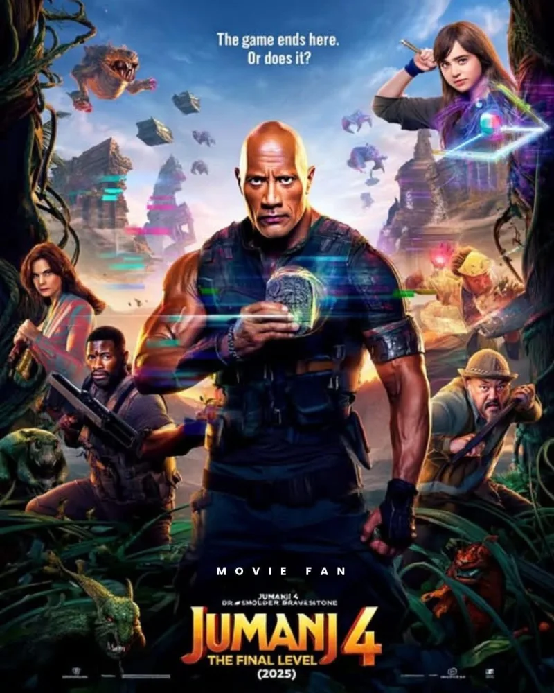 Η αφίσα της πολυαναμενόμενης ταινίας Jumanji 4 παρουσιάζει τους πρωταγωνιστές σε δράση με εξωτικά πλάσματα.