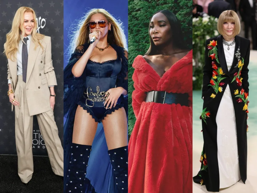 Nicole Kidman, Beyoncé, Venus Williams και Anna Wintour σε κολάζ φωτογραφιών.