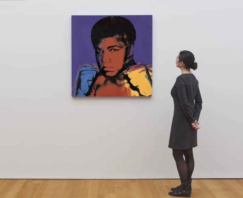 Πορτρέτο του Muhammad Ali φιλοτεχνημένο από τον Andy Warhol για τον οίκο δημοπρασιών Christie's.