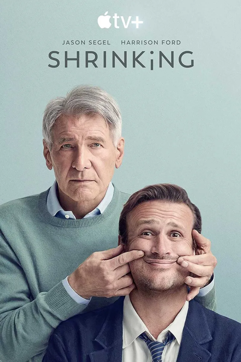 Ο Harrison Ford και ο Jason Segel στην αφίσα της σειράς Shrinking.