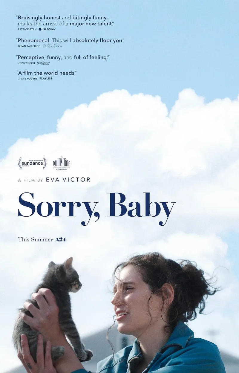 Αφίσα της ταινίας Sorry, Baby σε σκηνοθεσία Eva Victor.