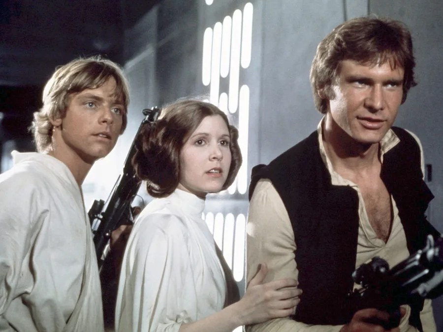Σκηνή από την ταινία Star Wars του George Lucas για την επέτειο των 50 χρόνων από την κυκλοφορία της.