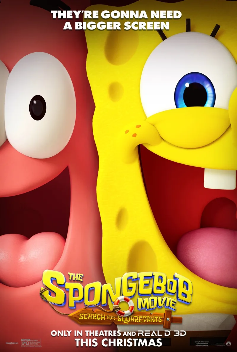 Αφίσα της ταινίας The SpongeBob Movie: Search for SquarePants με τον Μπομπ Σφουγγαράκη και τον Πάτρικ.