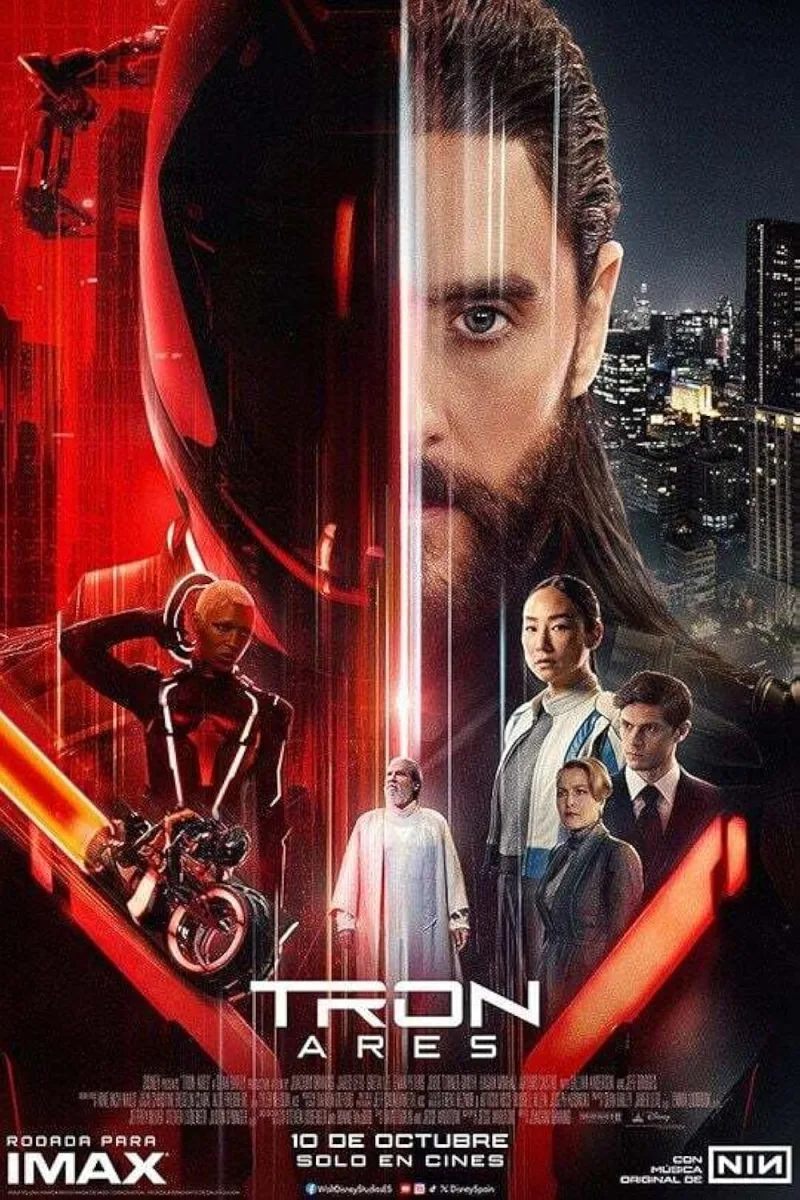 Αφίσα της ταινίας Tron: Ares με τον Jared Leto και τον Jeff Bridges.