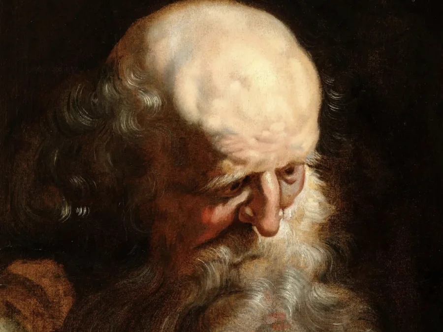 Πίνακας του Rubens που απεικονίζει το κεφάλι ενός ηλικιωμένου άνδρα με λευκή γενειάδα.