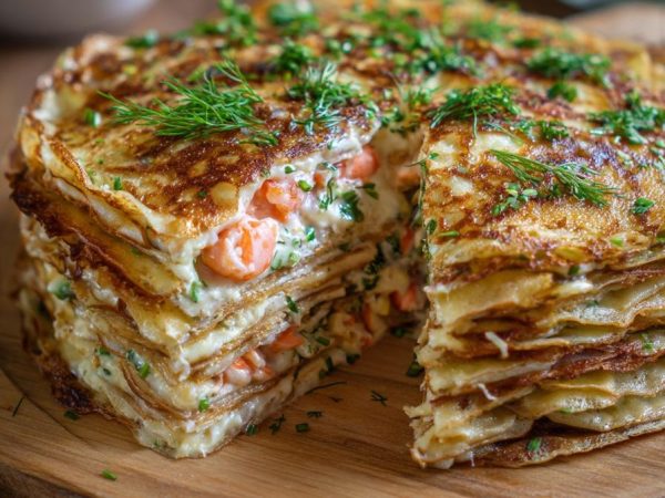 Θες οι κρέπες σου να γίνουν viral; Φτιάξε αλμυρό mille-crêpe