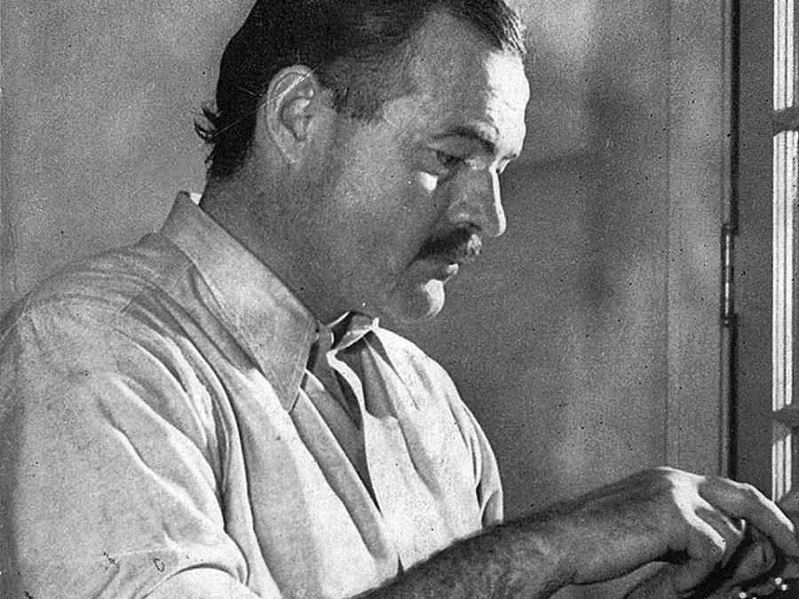 Σπάνιο αντίτυπο του βιβλίου «Ο Γέρος και η Θάλασσα» του Ernest Hemingway στο Μουσείο Νόμπελ.