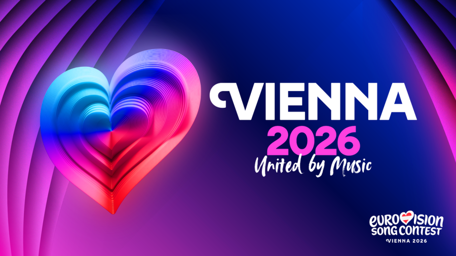 Λογότυπο Eurovision 2026 Vienna με πολύχρωμη καρδιά