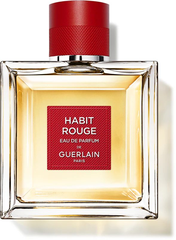 Μπουκάλι ανδρικού αρώματος Habit Rouge του οίκου Guerlain.