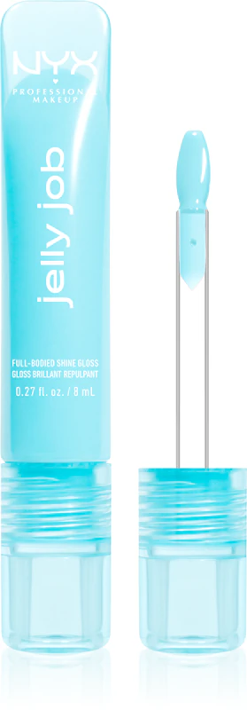 Μπλε lip gloss της NYX Professional Makeup με το όνομα Jelly Job.
