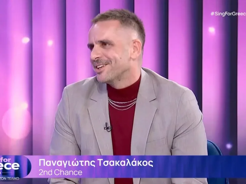 Ο Παναγιώτης Τσακαλάκος σε τηλεοπτικό πλατό
