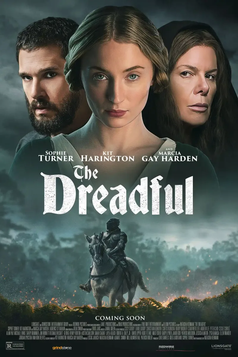 Αφίσα της ταινίας The Dreadful με τους Sophie Turner, Kit Harington και Marcia Gay Harden.