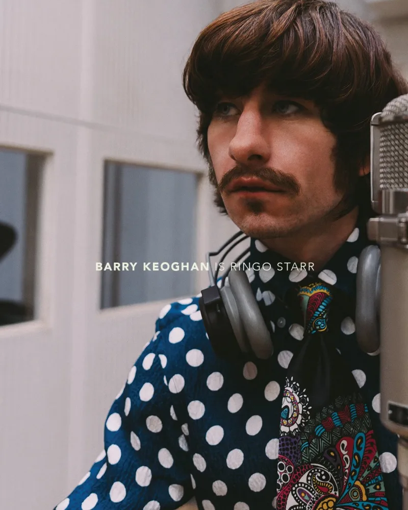 Ο Barry Keoghan ως Ringo Starr σε στούντιο ηχογράφησης