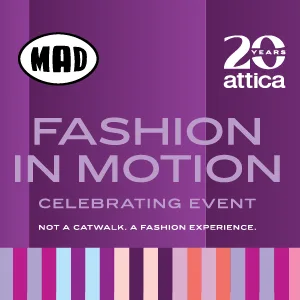 Λογότυπο MAD και 20 χρόνια attica Fashion in Motion
