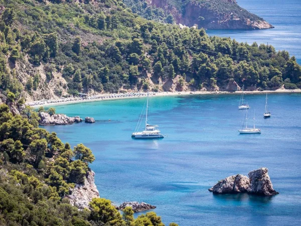 Πανοραμική άποψη της Σκοπέλου, του κορυφαίου προορισμού για slow travel στην Ελλάδα.