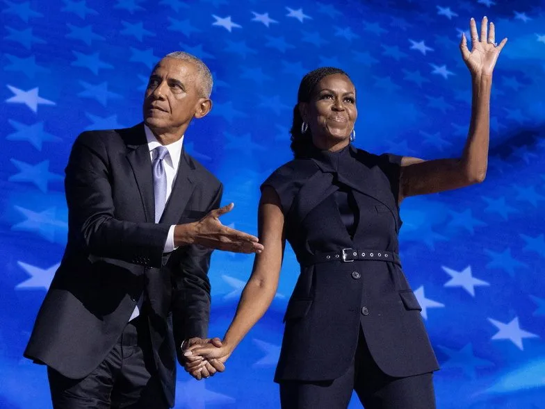 Ο Barack και η Michelle Obama σε εκδήλωση για την παράσταση Proof στο Broadway.