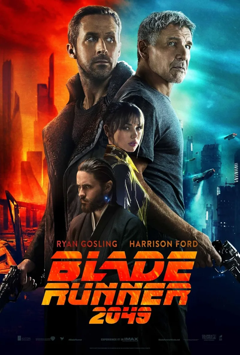 Η αφίσα της ταινίας Blade Runner 2049 με τους Ryan Gosling, Harrison Ford, Ana de Armas και Jared Leto προβάλλεται στο ERTFLIX.