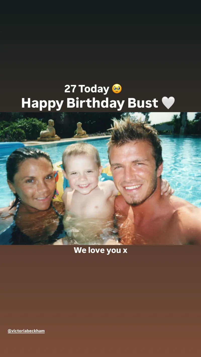 Ο David Beckham σε φωτογραφία από τον προσωπικό του λογαριασμό στο Instagram για τα γενέθλια του Brooklyn.