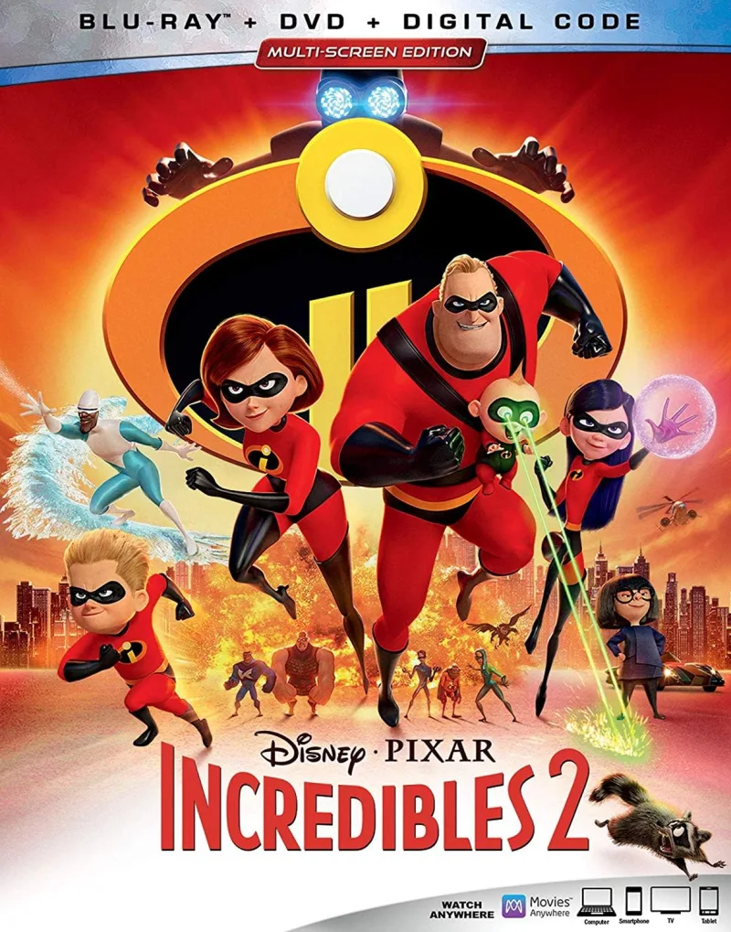 Αφίσα της ταινίας Incredibles 2 με τους πρωταγωνιστές σε δράση.