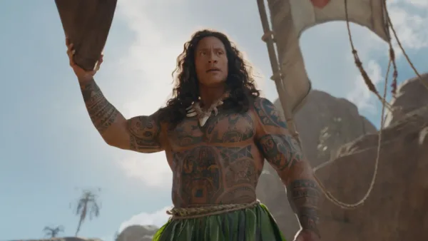 Ο Dwayne Johnson ως Maui στην ταινία Moana