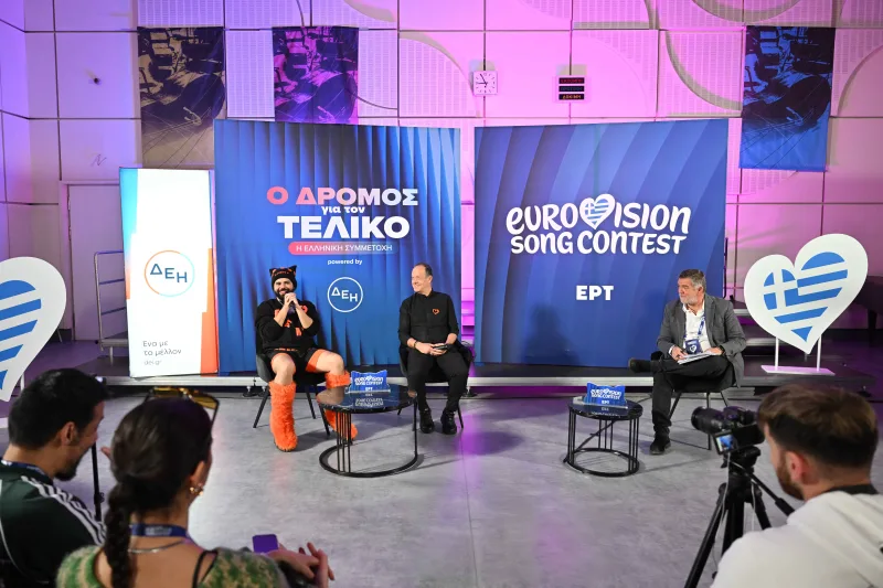 Ο Akylas και ο Φωκάς Ευαγγελινός στην Press Day της Eurovision, αποκαλύπτουν λεπτομέρειες για την ελληνική συμμετοχή στη Βιέννη.